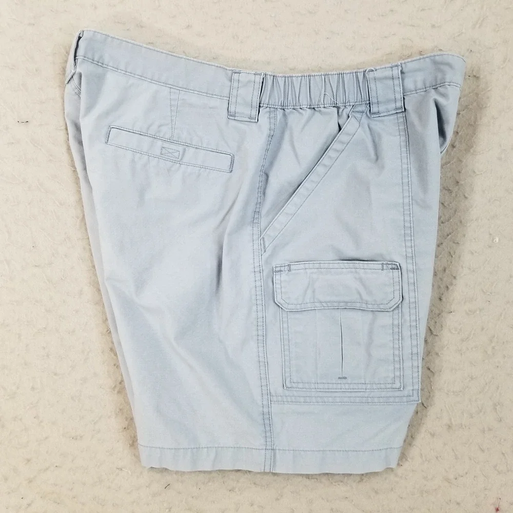 Savane Cargo Shorts Mens 38 Blue Mirage Blue Cotton Blend Utility Pockets Casual